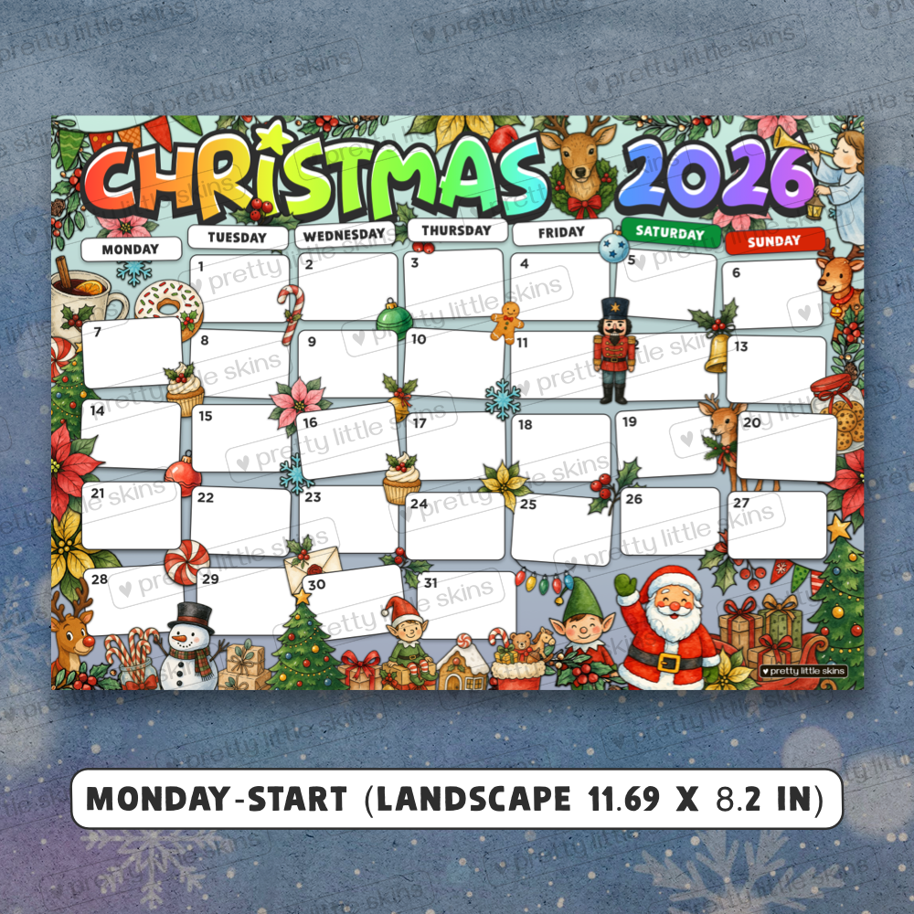 December A4/A3 Planner Calendar