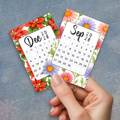 2026 Mini Floral Calendar (2×3 in) – Cute Desk Decor